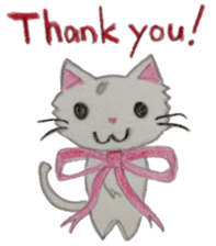 White cat "Maro" sticker #9823320