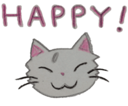 White cat "Maro" sticker #9823328