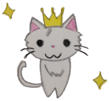 White cat "Maro" sticker #9823332