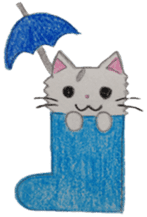 White cat "Maro" sticker #9823344