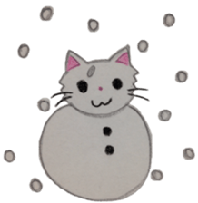 White cat "Maro" sticker #9823345