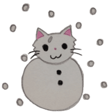 White cat "Maro" sticker #9823345