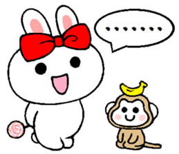 Good friend rabbit & monkey 2 sticker #9824651