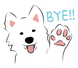 Cute Dog Samoyed sticker #9824922