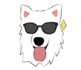 Cute Dog Samoyed sticker #9824924