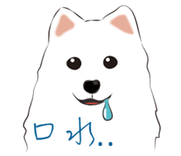 Cute Dog Samoyed sticker #9824935