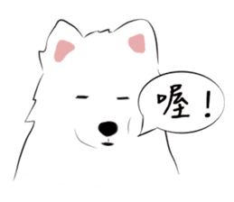 Cute Dog Samoyed sticker #9824938