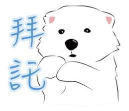 Cute Dog Samoyed sticker #9824942