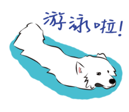 Cute Dog Samoyed sticker #9824944