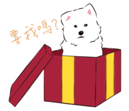Cute Dog Samoyed sticker #9824955