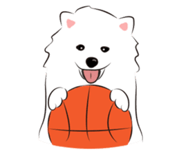 Cute Dog Samoyed sticker #9824958