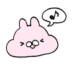 Fluffy cheek of rabbit sticker #9825001