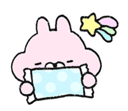 Fluffy cheek of rabbit sticker #9825003
