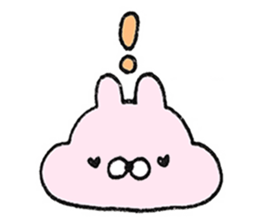Fluffy cheek of rabbit sticker #9825006