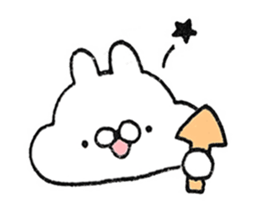 Fluffy cheek of rabbit sticker #9825010