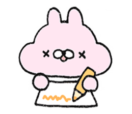Fluffy cheek of rabbit sticker #9825011