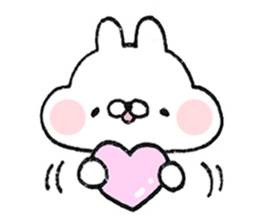 Fluffy cheek of rabbit sticker #9825012