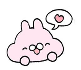 Fluffy cheek of rabbit sticker #9825013