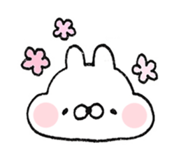 Fluffy cheek of rabbit sticker #9825015