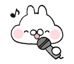 Fluffy cheek of rabbit sticker #9825017