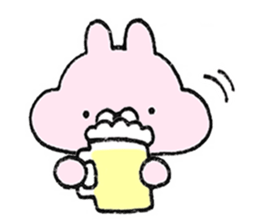 Fluffy cheek of rabbit sticker #9825018