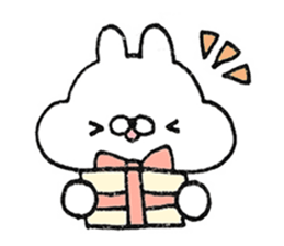 Fluffy cheek of rabbit sticker #9825019