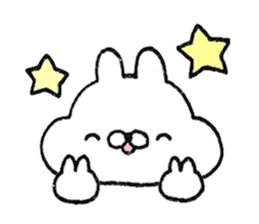 Fluffy cheek of rabbit sticker #9825020