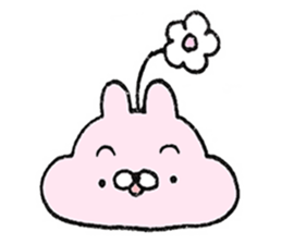 Fluffy cheek of rabbit sticker #9825024