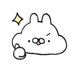 Fluffy cheek of rabbit sticker #9825030