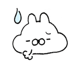 Fluffy cheek of rabbit sticker #9825032