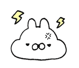 Fluffy cheek of rabbit sticker #9825035