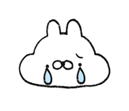 Fluffy cheek of rabbit sticker #9825036