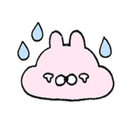 Fluffy cheek of rabbit sticker #9825037