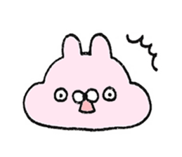 Fluffy cheek of rabbit sticker #9825039