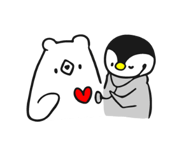 polar bear and penguin2 sticker #9825061