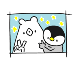 polar bear and penguin2 sticker #9825079