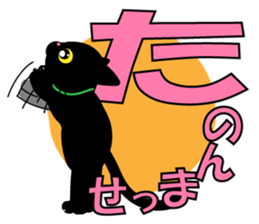 Kansai dialect BLACK CAT sticker #9828595