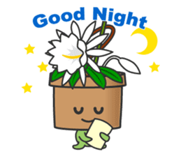 Cute potted plant English sticker #9829481