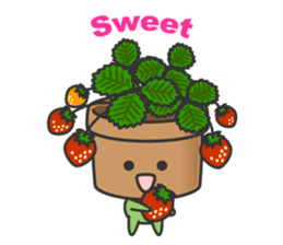 Cute potted plant English sticker #9829495