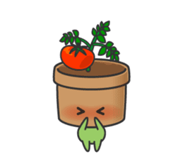 Cute potted plant English sticker #9829503