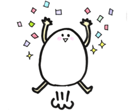Japanese egg girl sticker #9829560