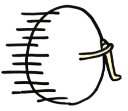 Japanese egg girl sticker #9829566