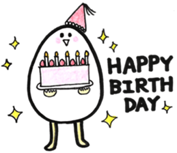 Japanese egg girl sticker #9829568