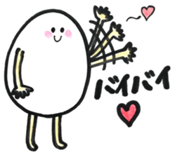 Japanese egg girl sticker #9829579