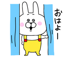 Rabbit dressed in overalls sticker #9830560