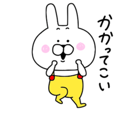Rabbit dressed in overalls sticker #9830561