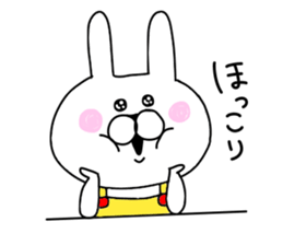 Rabbit dressed in overalls sticker #9830564