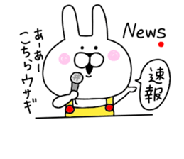 Rabbit dressed in overalls sticker #9830566