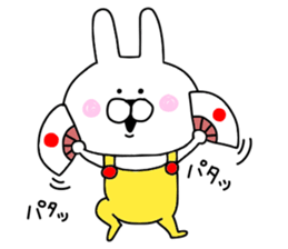 Rabbit dressed in overalls sticker #9830575