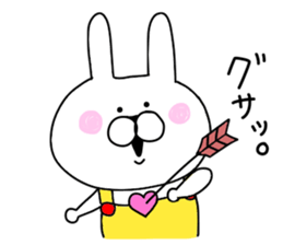 Rabbit dressed in overalls sticker #9830576